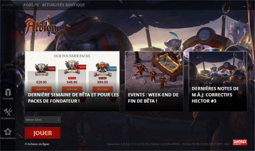Le tout nouveau launcher d’Albion !