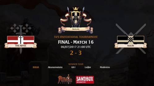 Tournoi AlbionTV : Interview des gagnants, NoLife