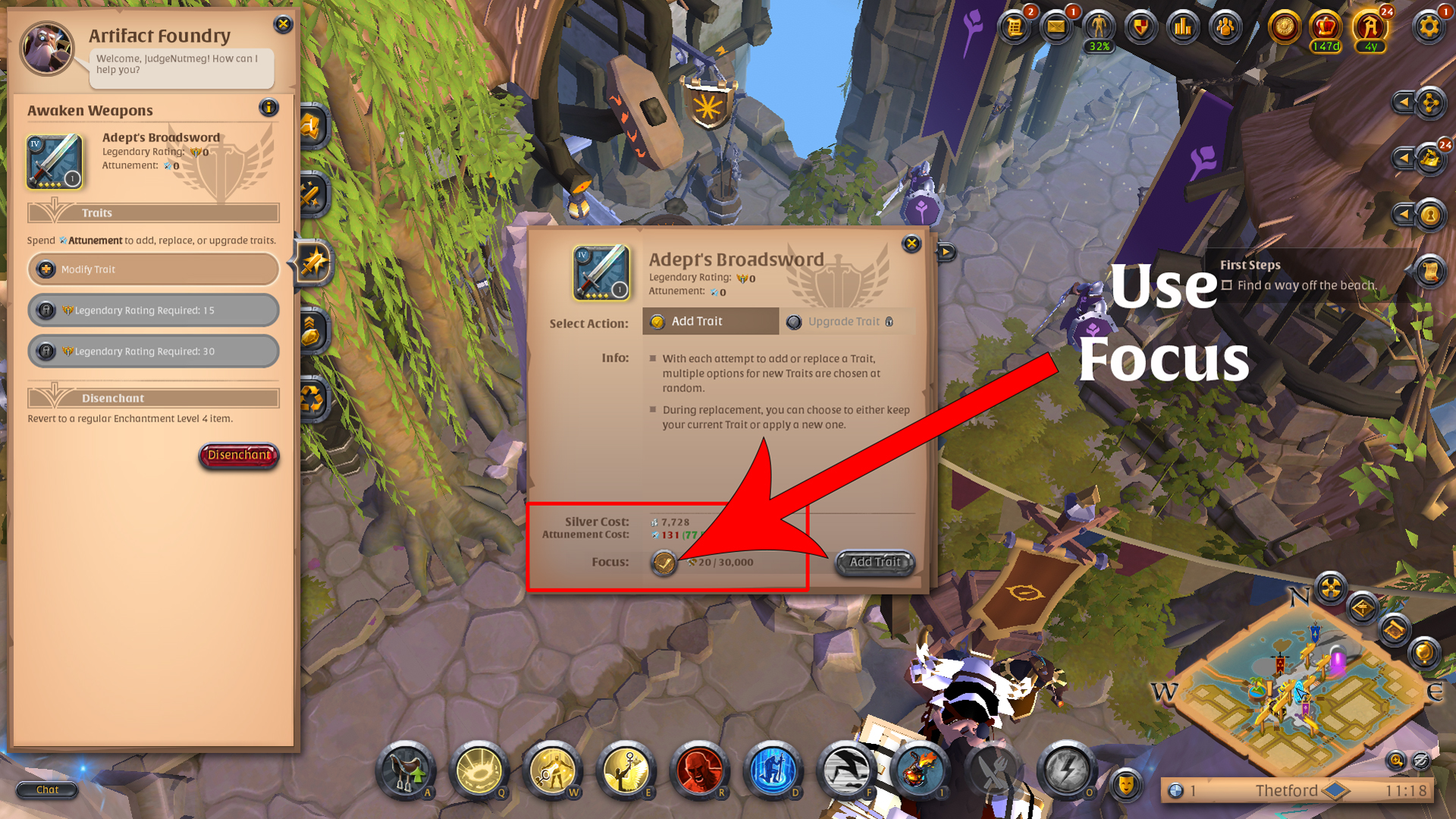 Despertar armas (Awakening Weapons) — Focus Points